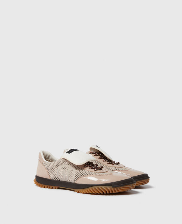 [S.McCARTNEY] S-Wave Sport Mesh Paneled Sneakers- Pink Beige