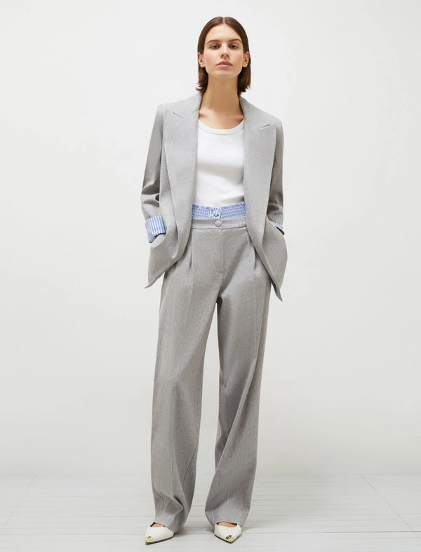 [MARELLA] Impeto Stretch Linen Blend Blazer - Grey