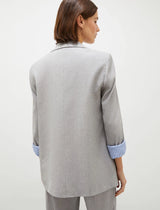 [MARELLA] Impeto Stretch Linen Blend Blazer - Grey