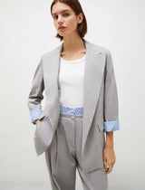 [MARELLA] Impeto Stretch Linen Blend Blazer - Grey