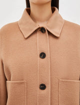 [MARELLA] MORRIS Cropped Pea Coat - CAMEL