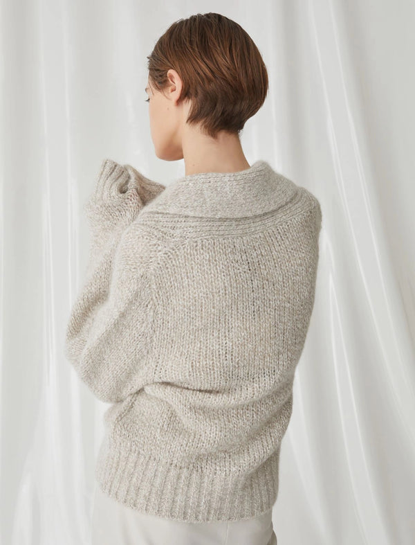 [MARELLA] Dumbo Mohair Cardigan - BLANC LAINE