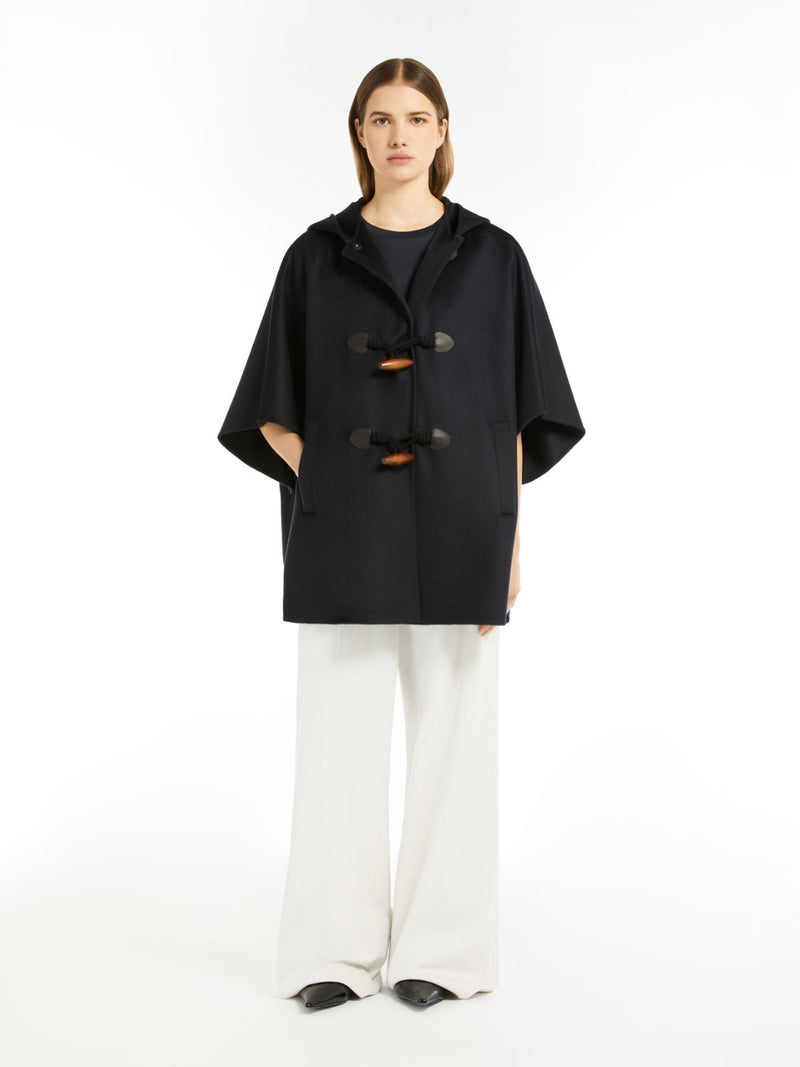 [Max Mara] Fase Toggle-Fastening Cashmere Cape - Ultramarine