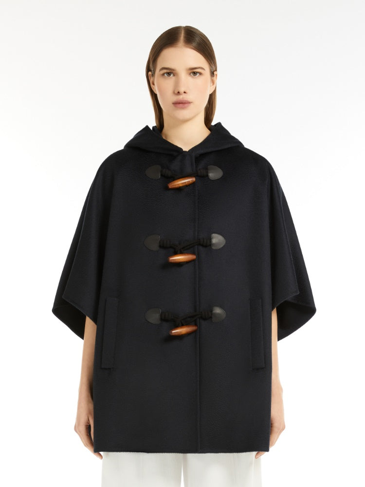 [Max Mara] Fase Toggle-Fastening Cashmere Cape - Ultramarine