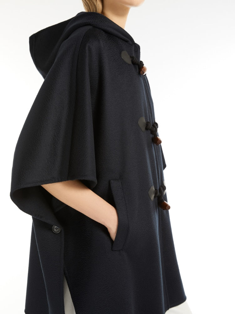 [Max Mara] Fase Toggle-Fastening Cashmere Cape - Ultramarine