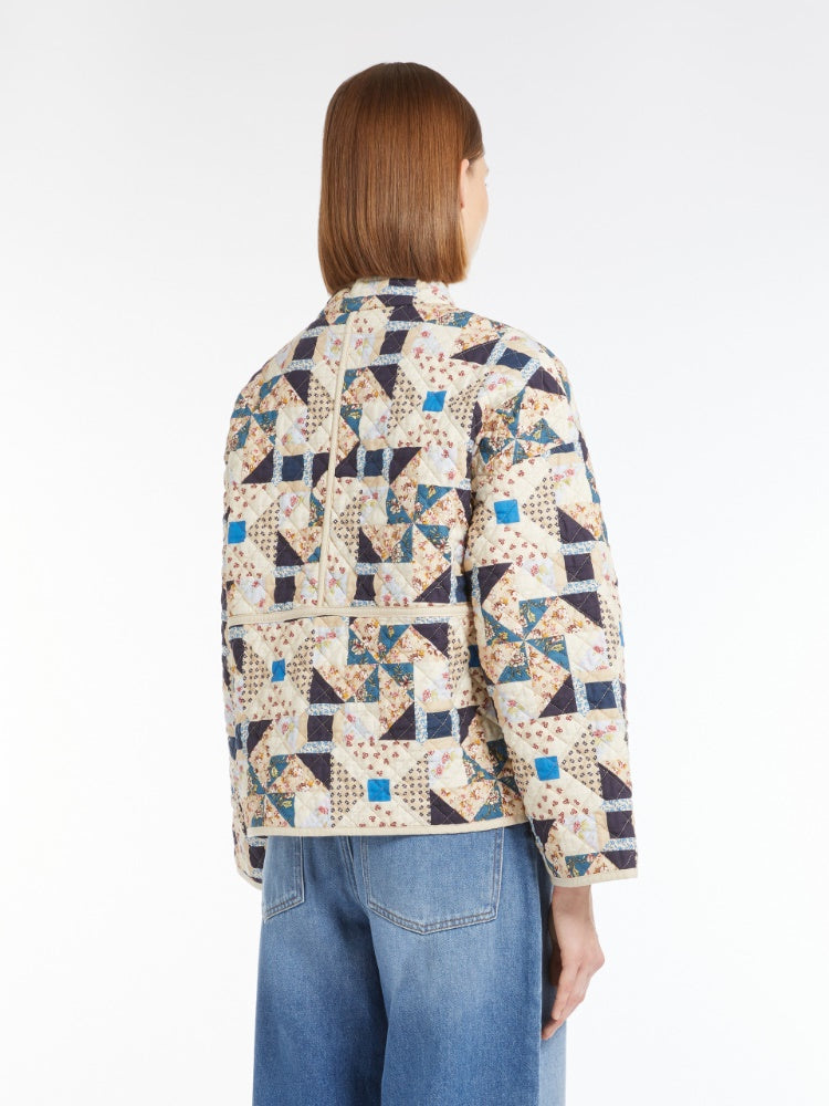 [Max Mara] Arizia Quilted Cotton Patchwork Jacket - Beige