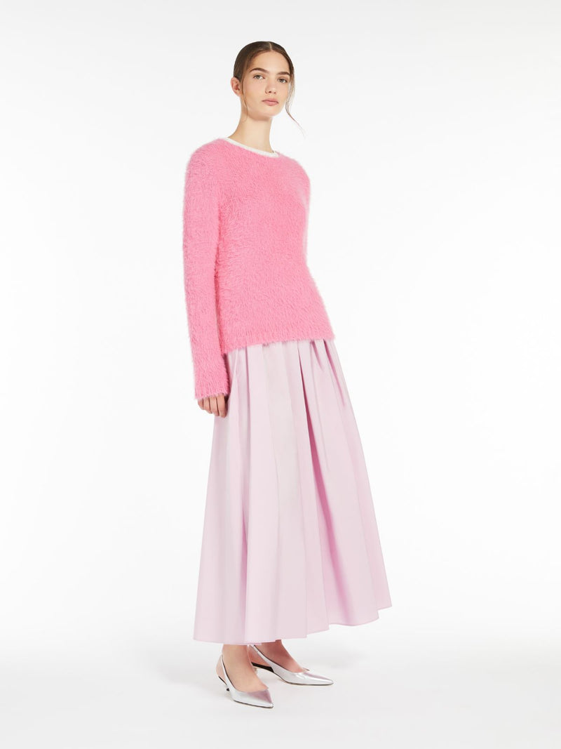 [Max Mara] Curvato Long Taffeta Skirt - Pink