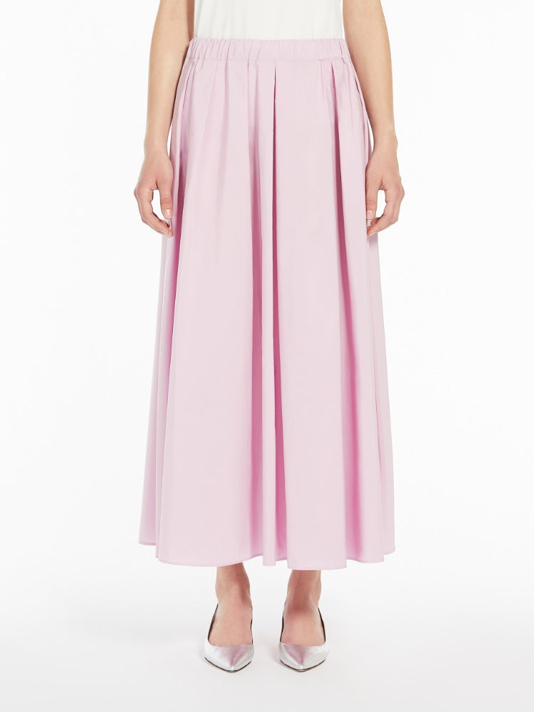 [Max Mara] Curvato Long Taffeta Skirt - Pink