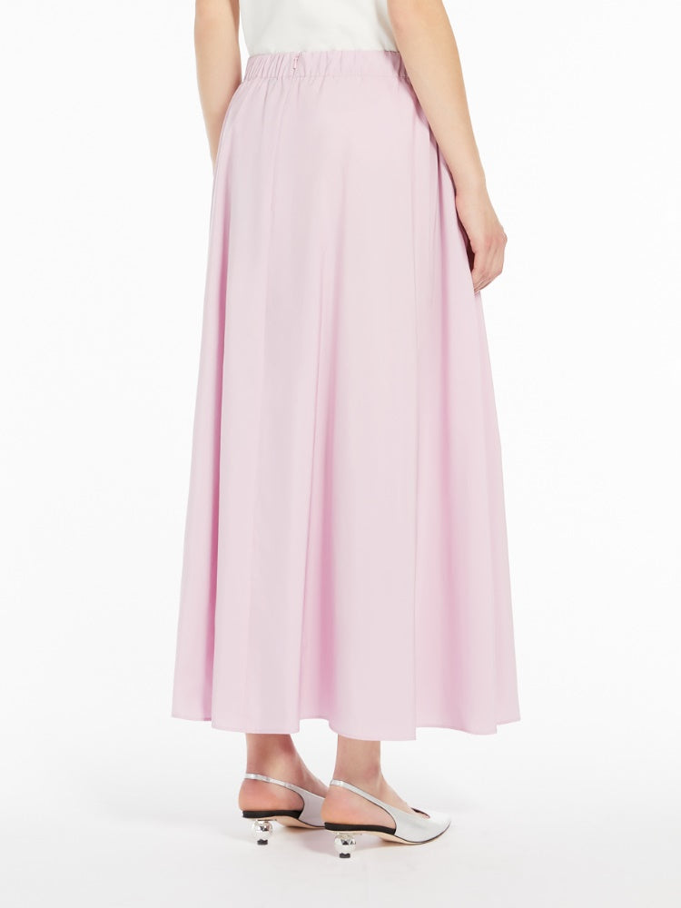 [Max Mara] Curvato Long Taffeta Skirt - Pink