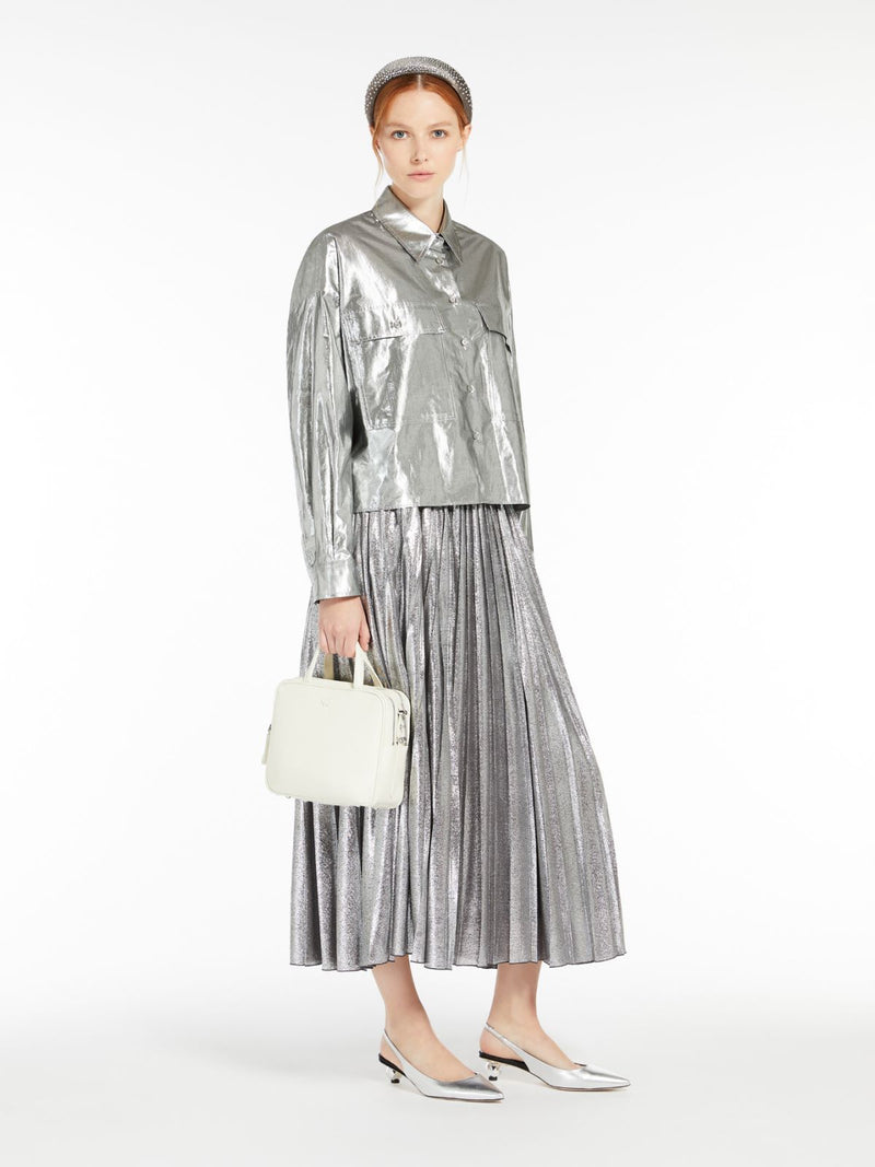 [Max Mara] Gamma Long Skirt - Metallic Georgette