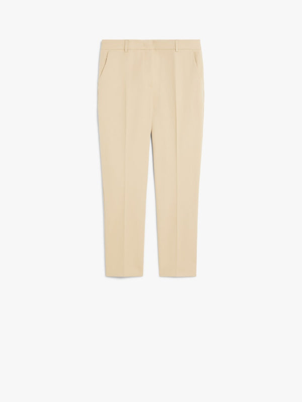 [Max Mara] Vite Stretch cotton cigarette trousers - Sand