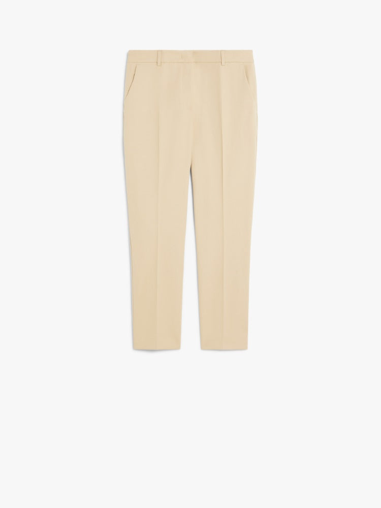 [Max Mara] Vite Stretch cotton cigarette trousers - Sand