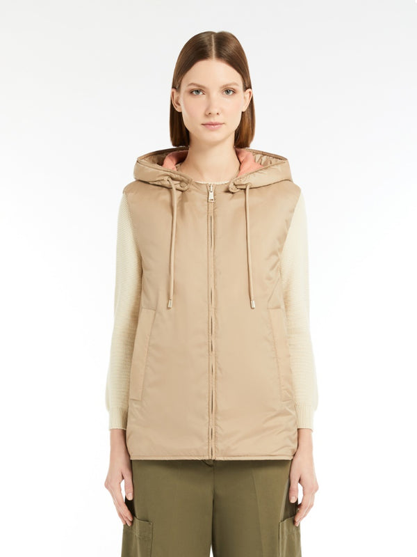 [Max Mara] Tecla Reversible gilet in water-repellent fabric - Beige