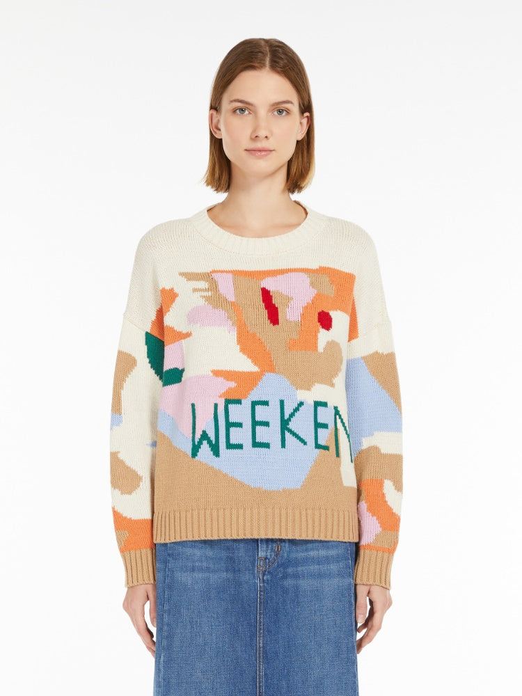 [Max Mara] Fabian Patterned cotton yarn jumper - Orange