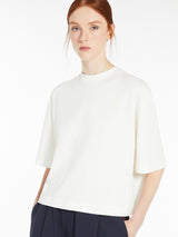 [Max Mara] Georgia Cotton jersey and viscose T-shirt - White