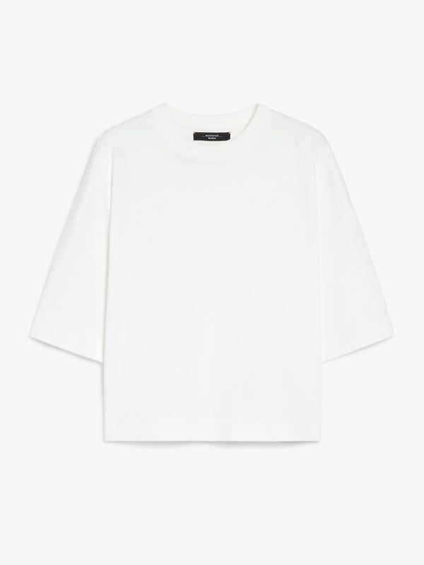 [Max Mara] Georgia Cotton jersey and viscose T-shirt - White