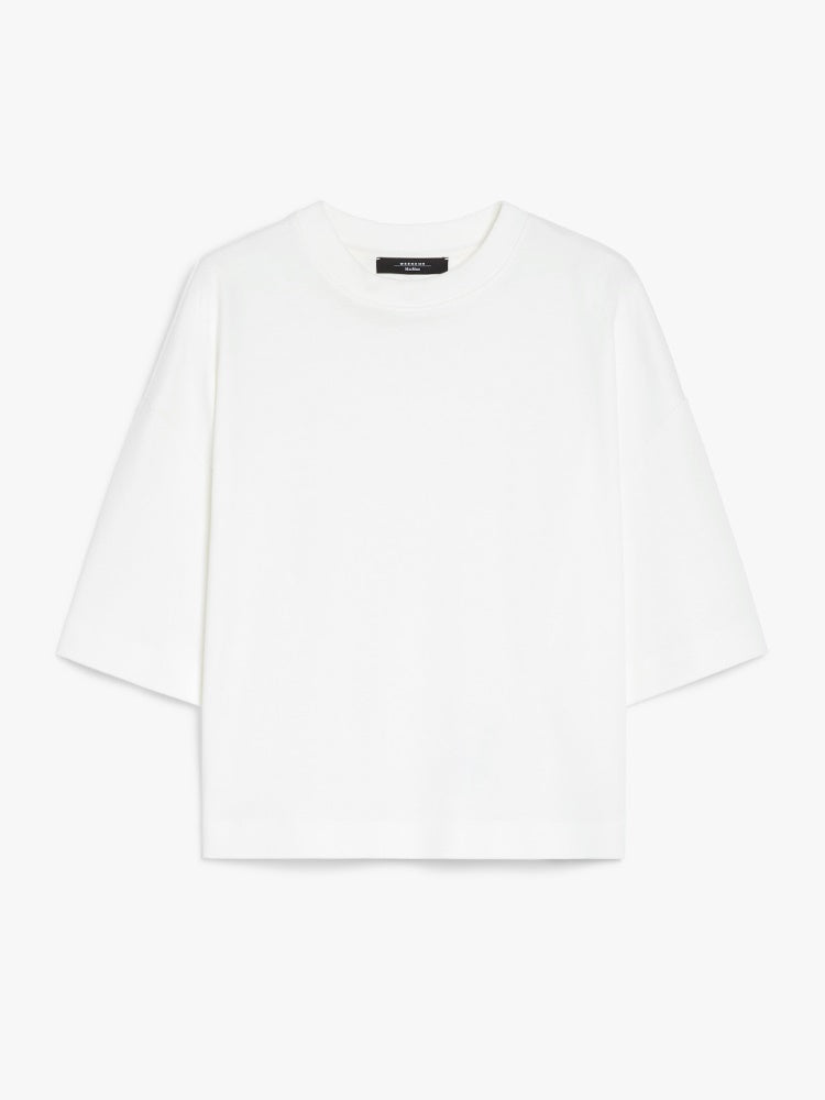 [Max Mara] Georgia Cotton jersey and viscose T-shirt - White