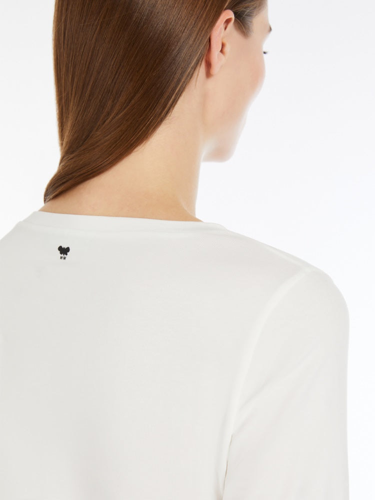 [Max Mara] Multia Organic cotton jersey T-shirt - White