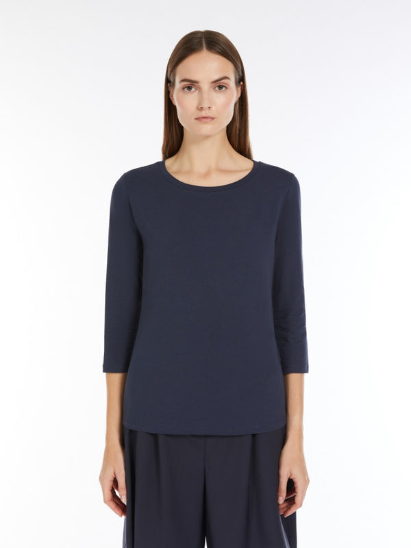 [Max Mara] Multia Organic cotton jersey T-shirt - Navy