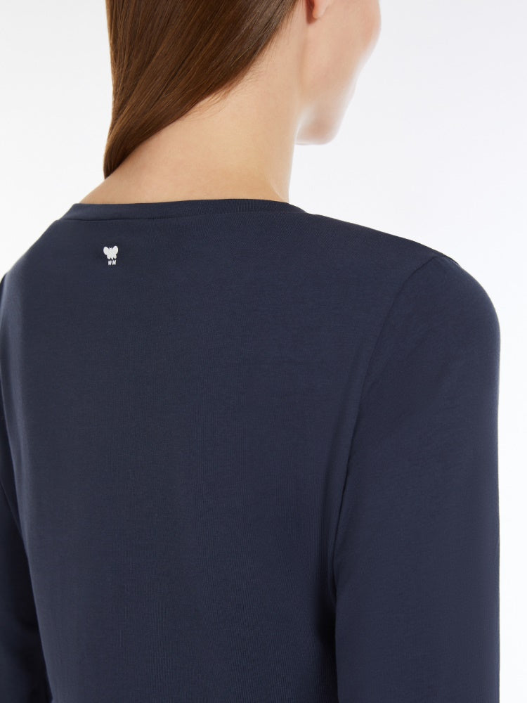 [Max Mara] Multia Organic cotton jersey T-shirt - Navy