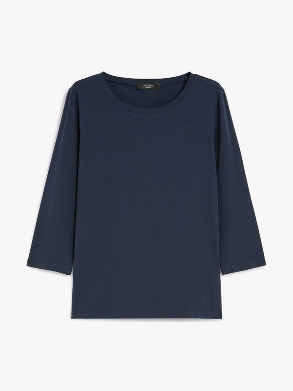 [Max Mara] Multia Organic cotton jersey T-shirt - Navy