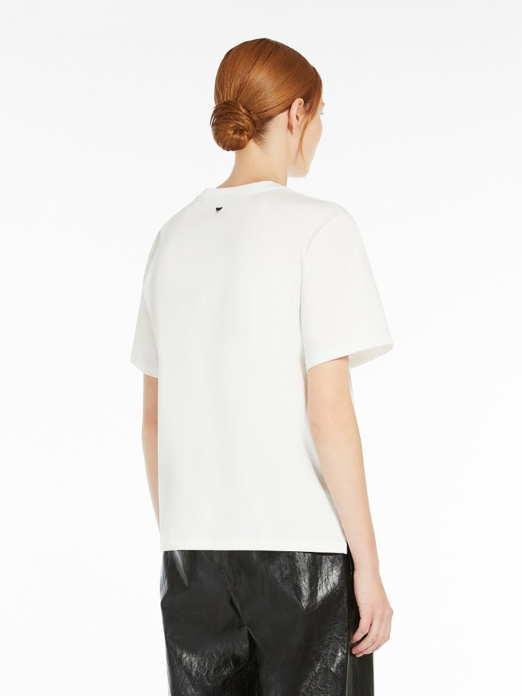 [Max Mara] Cabina Jersey print T-shirt- White