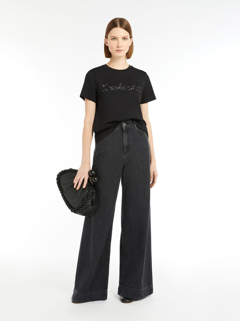 [Max Mara] Vello Cotton Jersey T-Shirt - Black