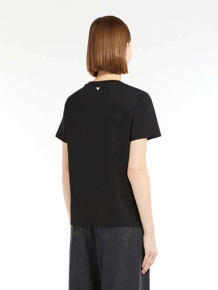 [Max Mara] Vello Cotton Jersey T-Shirt - Black