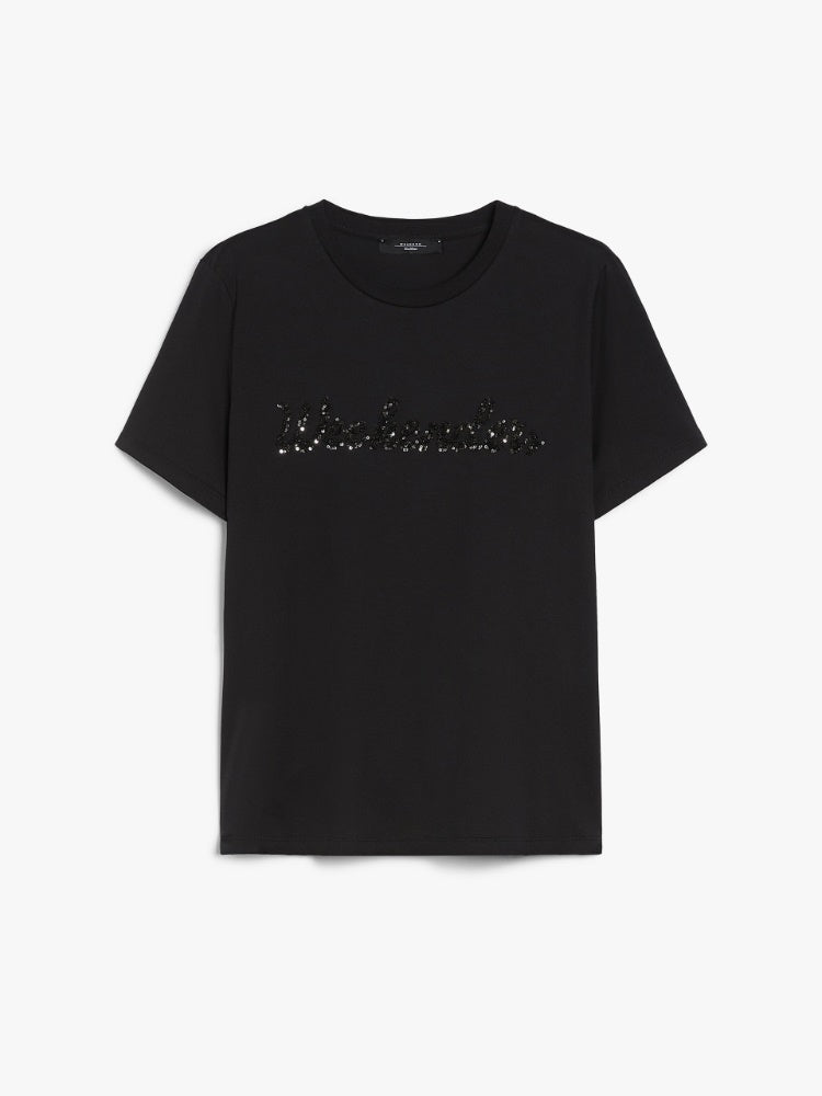 [Max Mara] Vello Cotton Jersey T-Shirt - Black