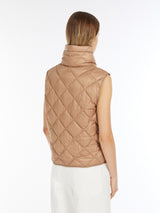 [Max Mara] Water-repellent canvas padded gilet - Camel