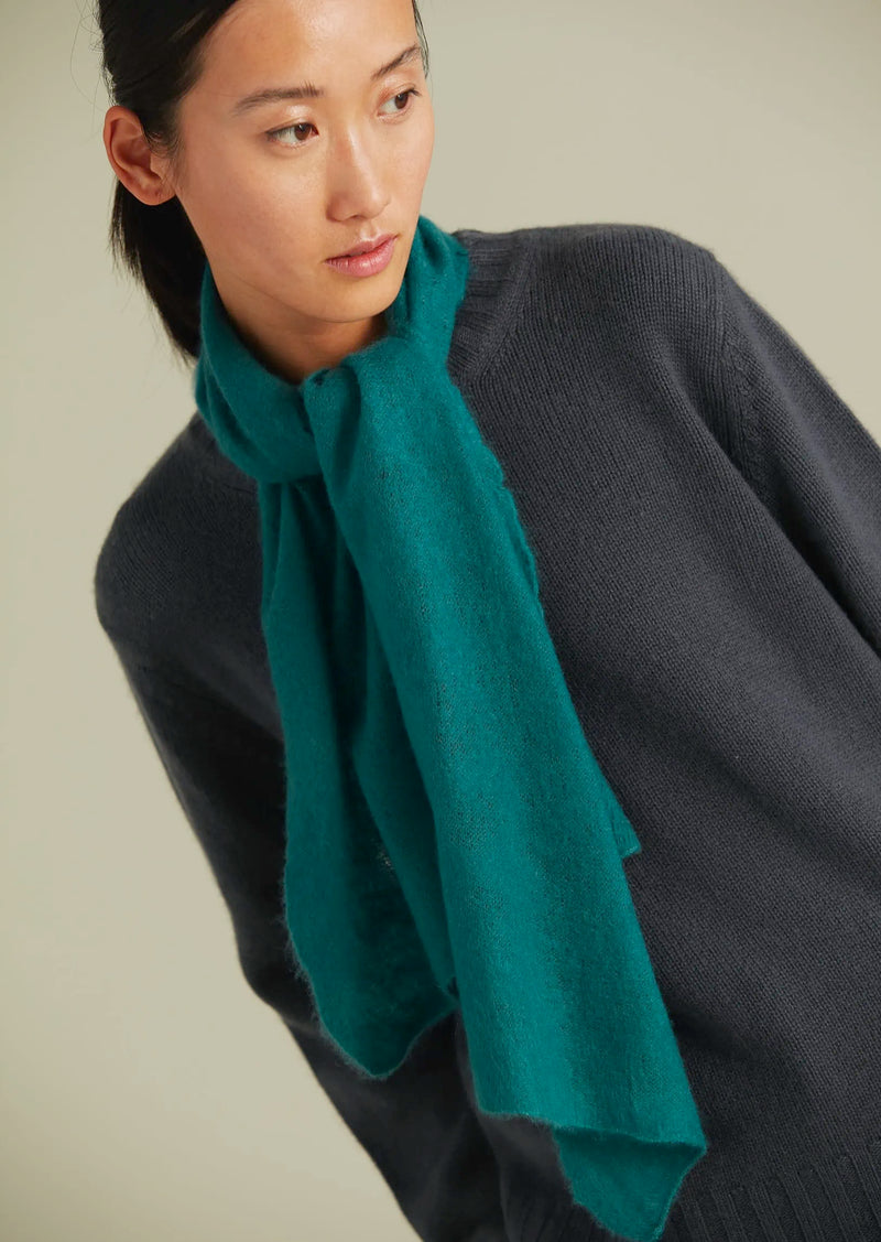 [M. IN THE SKY] MINI OPEN KNITTED SCARF - PINE