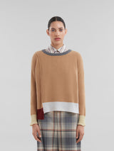 [MARNI] Brown colour-block cashmere jumper - EarthofSiena