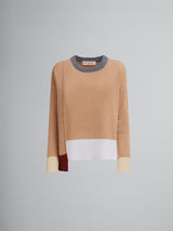 [MARNI] Brown colour-block cashmere jumper - EarthofSiena