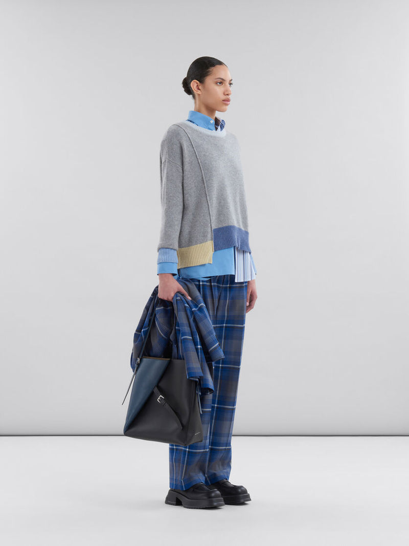 [MARNI] COLOR BLOCK CASHMERE JUMPER - SODIUM