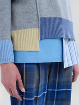 [MARNI] COLOR BLOCK CASHMERE JUMPER - SODIUM