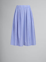 [MARNI] Wide Skirt Striped Poplin - BlueChina