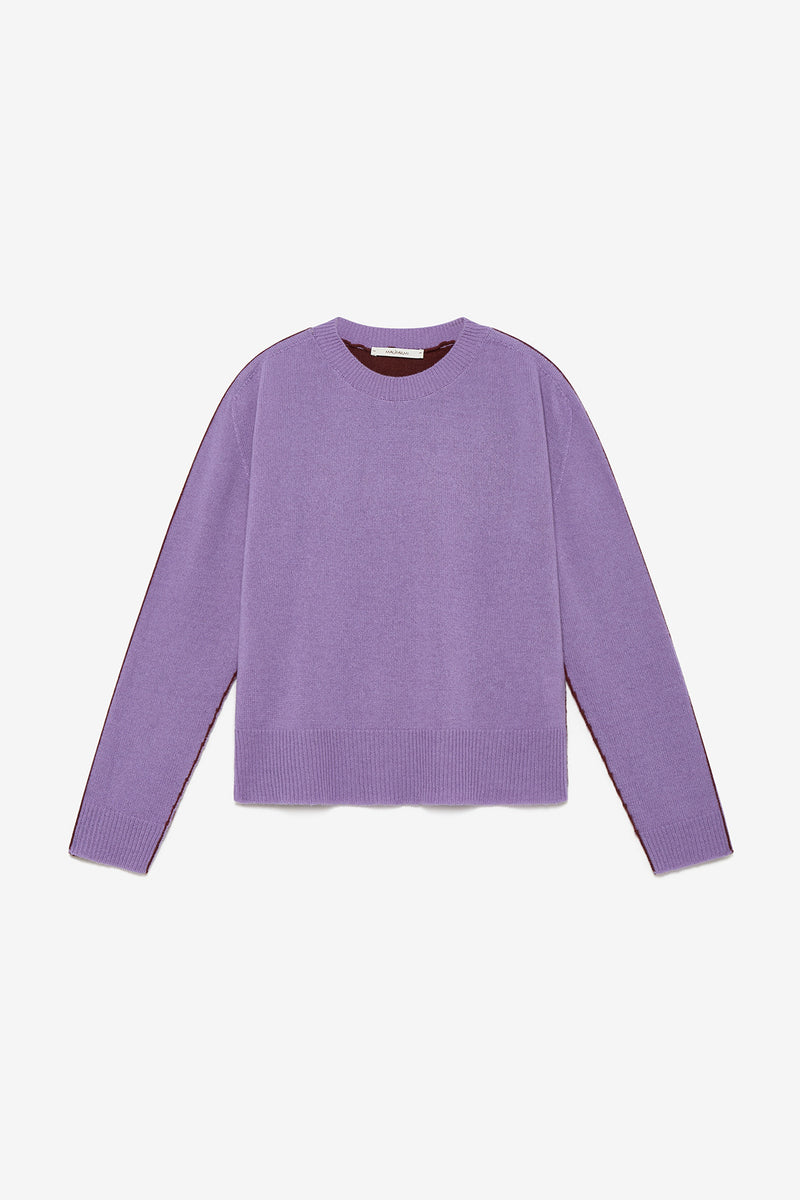 [MALIPARMI]  CASHMERE WOOL SWEATER - MAUVE PURPLE