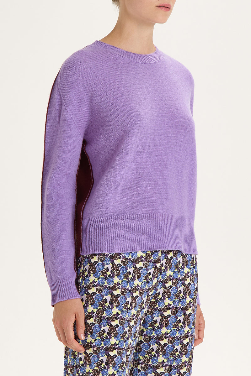 [MALIPARMI]  CASHMERE WOOL SWEATER - MAUVE PURPLE