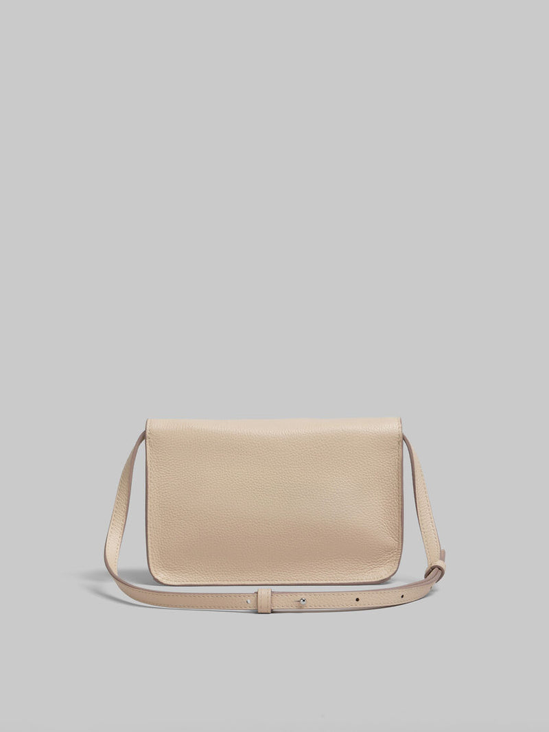 [MARNI] Leather Pochette Shoulder Bag with Marni Mending - Soft Beige