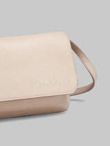 [MARNI] Leather Pochette Shoulder Bag with Marni Mending - Soft Beige