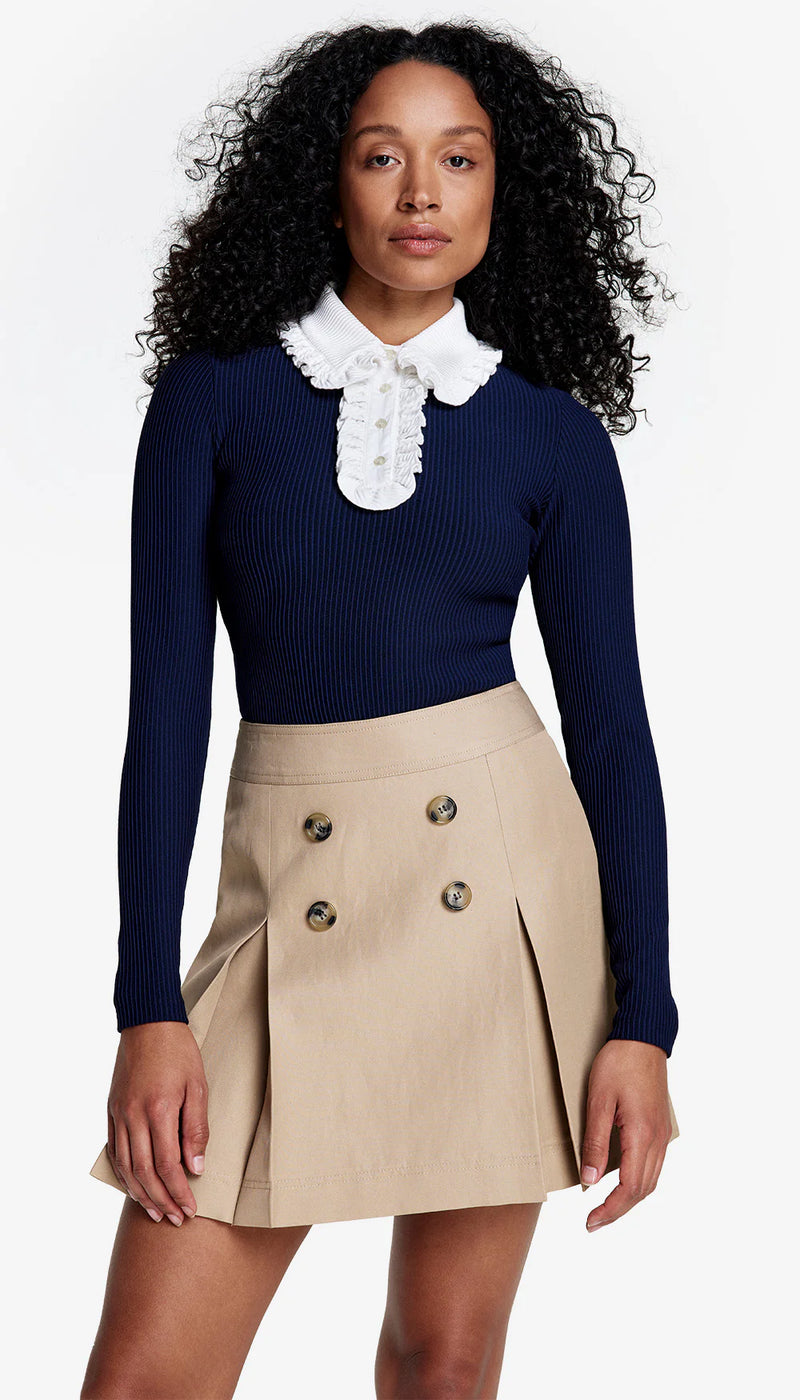 [Smythe]Box Pleat Mini Skirt