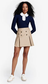 [Smythe]Box Pleat Mini Skirt