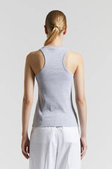 [Peserico] Women Top Stretch Microrib Jersey - Lunar Gray