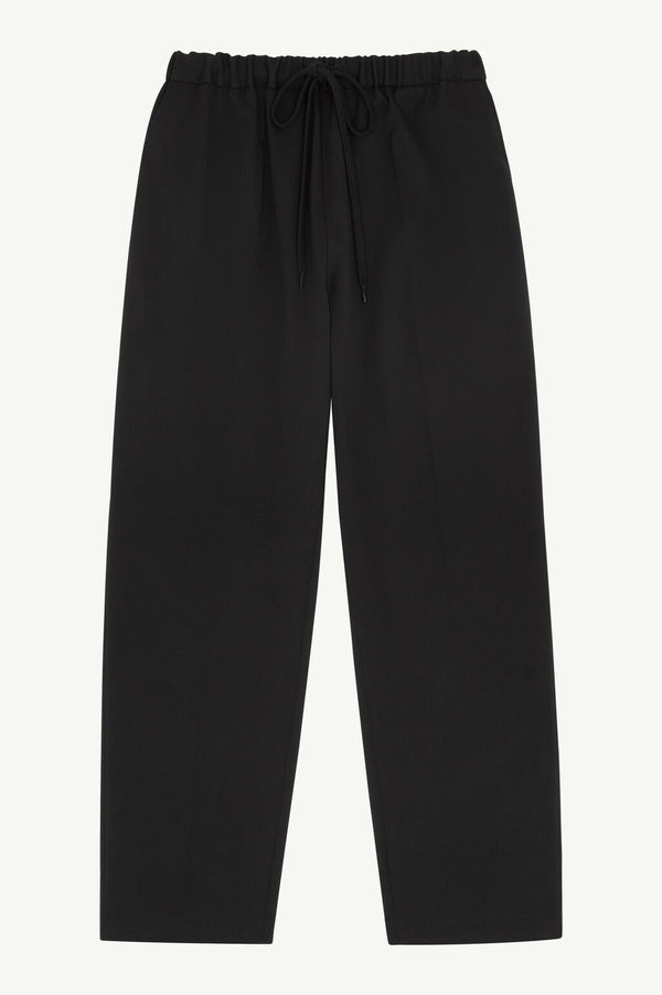 [MM6] Drawstring Tailoring Wool Trousers - Black