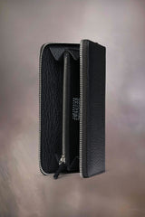 [M. MARGIELA] ZIP AROUND FLAP WALLET - BLACK