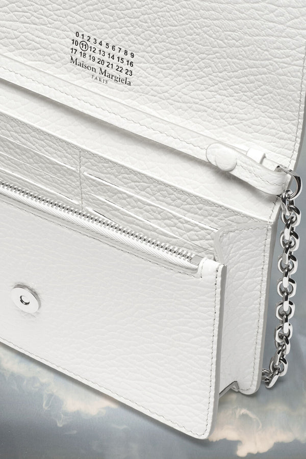 [M. MARGIELA]  FOUR  STITCHES CHAIN  WALLET  -  WHITE