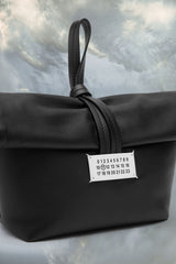 [M. MARGIELA] LEATHER CLUTCH BAG - BLACK