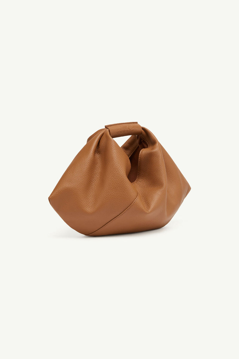 [MM6] Japanese Draped Mini Bag - Brown