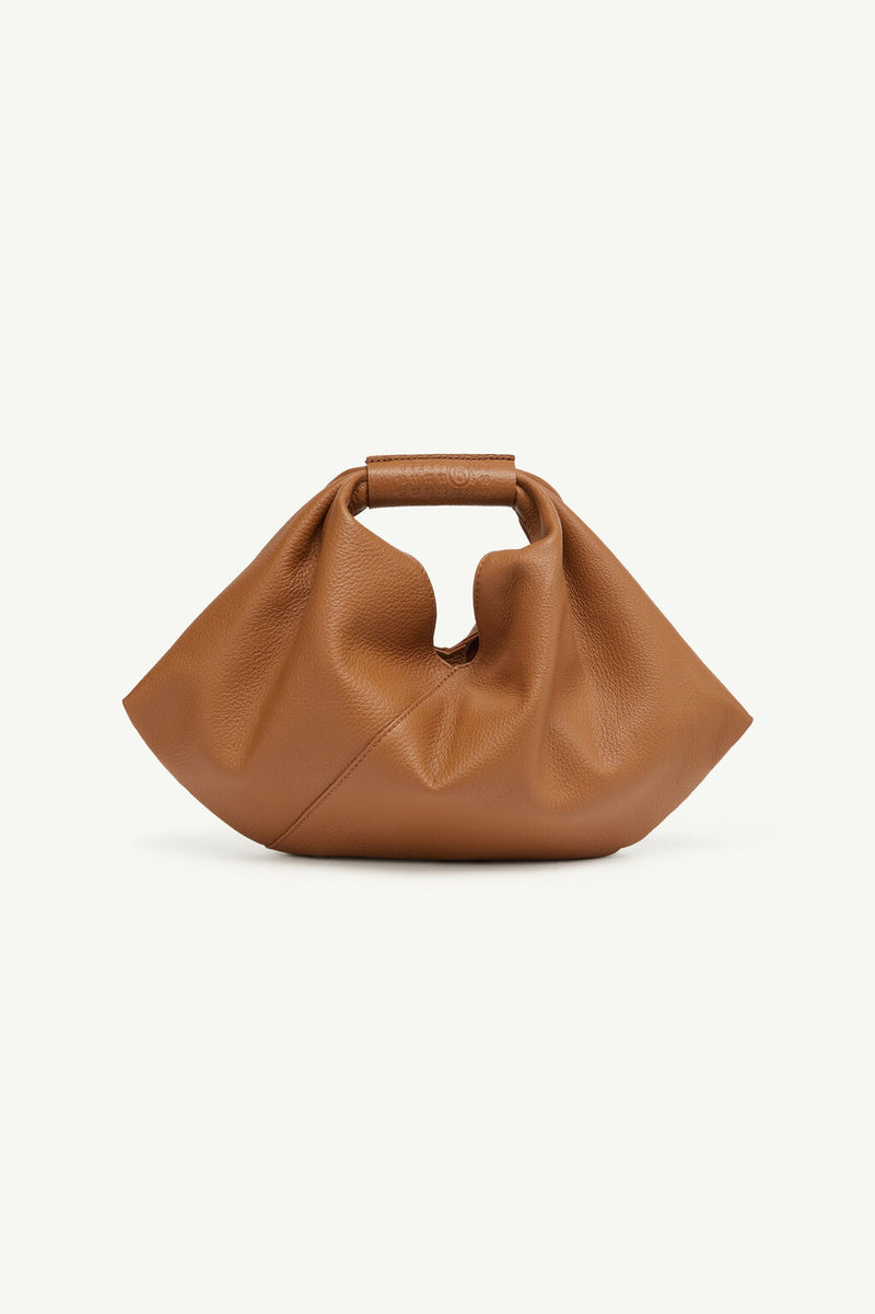 [MM6] Japanese Draped Mini Bag - Brown