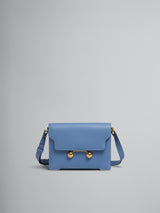 [MARNI]  blue leather TRUNKAROO medium SHOULDER BAG - OPAL